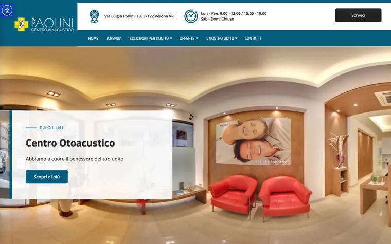Home del sito del Centro Otoacustico Paolini di Verona