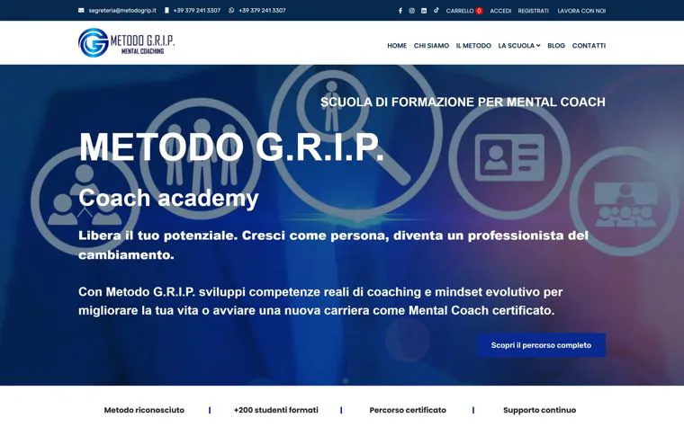 Home di Metodo G.R.I.P., scuola di formazione per mental coach