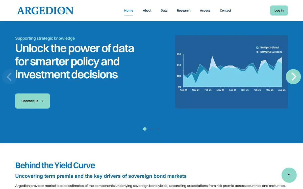 Home del sito Argedion con le analisi sui titoli di stato