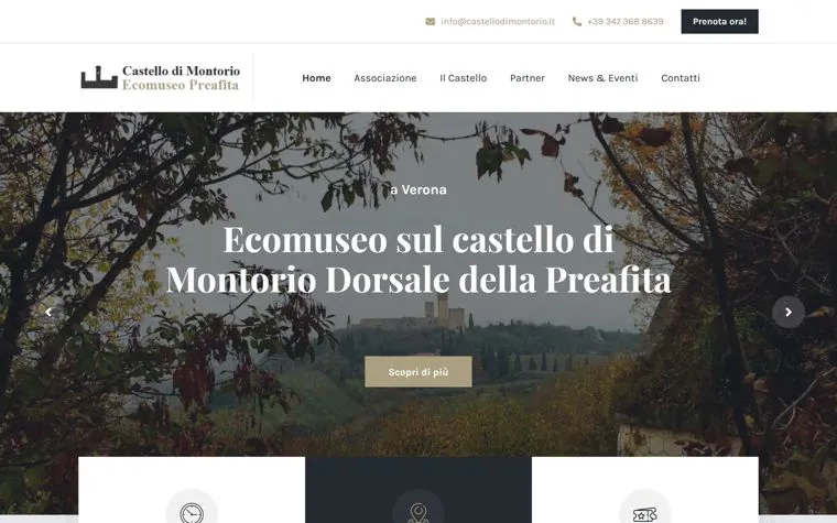 Home del sito del Castello di Montorio a Verona