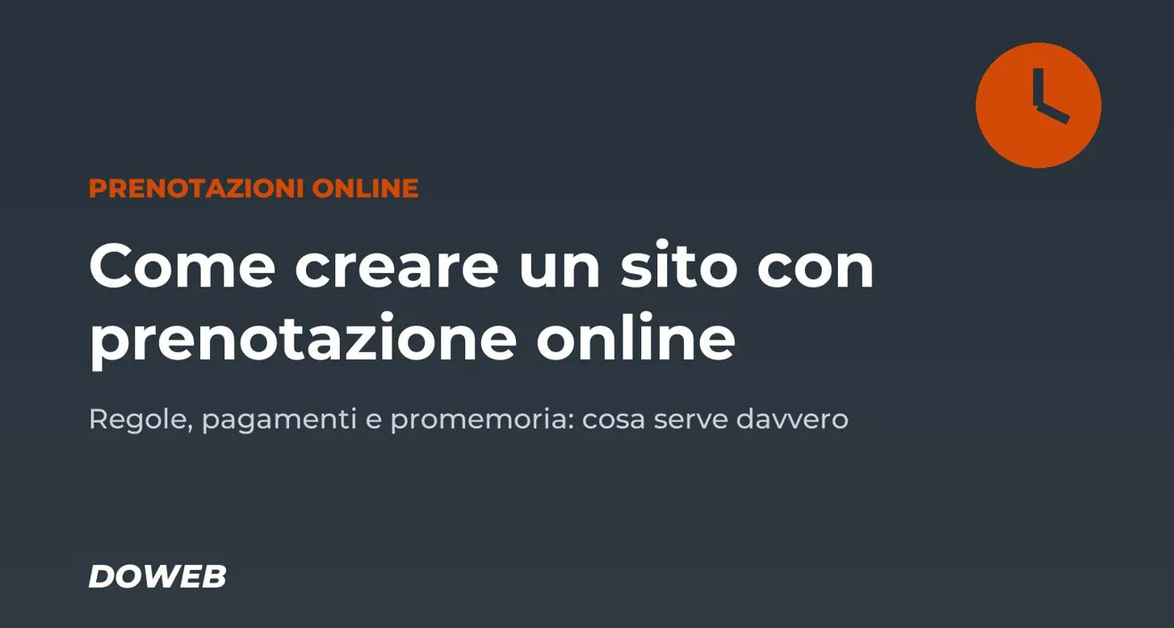 Come creare un sito con prenotazione online: cosa serve davvero